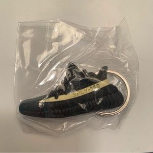 Yeezy black shoe keychain